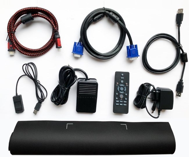 JOURIST Buchscanner BS16 - Umfangreiches Zubehör: Fußpedal, Handschalter, Fernbedienung, schwarze Matte für A3-Vorlagen, HDMI-, VGA-, USB-Kabel